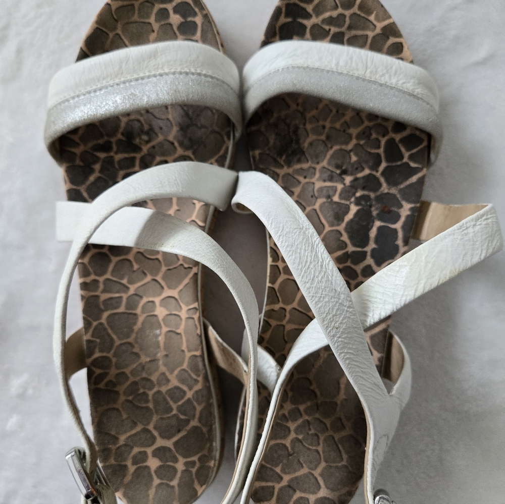 Geox White Strappy Sandals